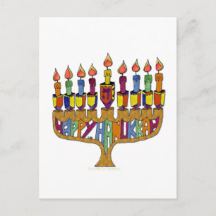 Cartes Pour Fêtes Annuelles Judaica Happy Hanukkah