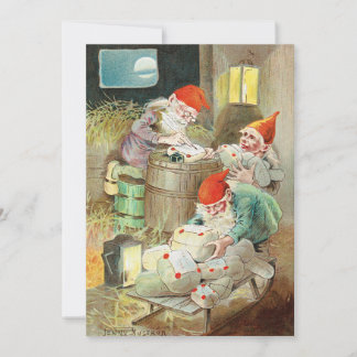 Cartes Pour Fêtes Annuelles Jultomte de Noël vintage