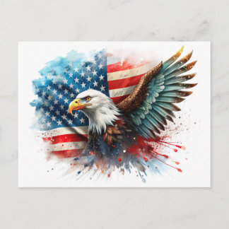 Cartes Pour Fêtes Annuelles July 4th Eagle