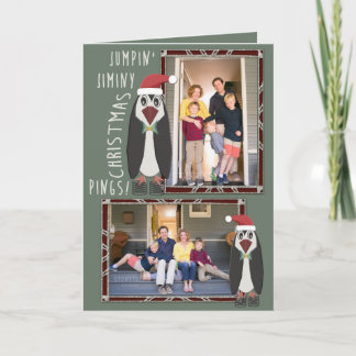 Cartes Pour Fêtes Annuelles Jumping Jiminy Photos de Noël - Personnalisé