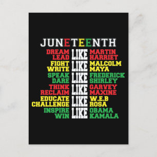 Cartes Pour Fêtes Annuelles JunetDix Vibes Uniquement Melanin Sista Bruh Noir 