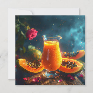 Cartes Pour Fêtes Annuelles JUS de PAPAYE Fraîchement Pressé -