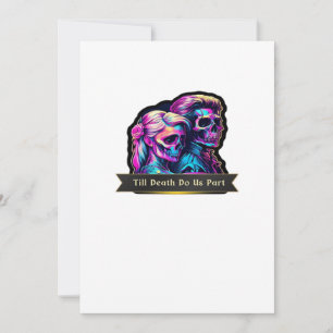 Cartes Pour Fêtes Annuelles Jusqu'à ce que la mort nous sépare Classique – Vœu