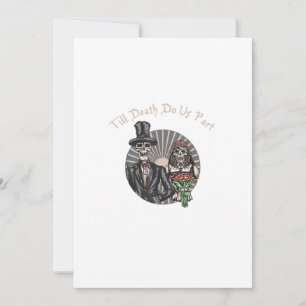 Cartes Pour Fêtes Annuelles Jusqu'à ce que la mort nous sépare - Crâne de jeun