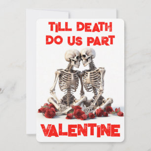 Cartes Pour Fêtes Annuelles Jusqu'à ce que la mort nous sépare Squelette Saint