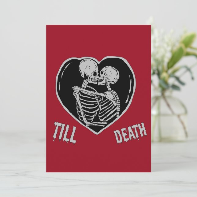 Cartes Pour Fêtes Annuelles Jusqu'à la Saint-Valentin Emo Goth (Debout devant)