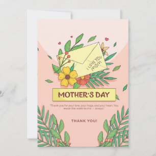 Cartes Pour Fêtes Annuelles Jusqu'au cœur d'une mère - Belle fête des mères