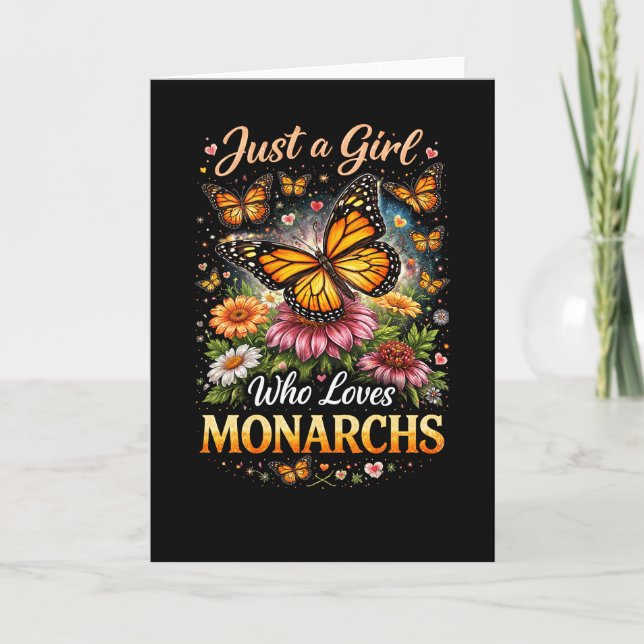 Cartes Pour Fêtes Annuelles Just a Girl Who Loves Monarchs (Devant)