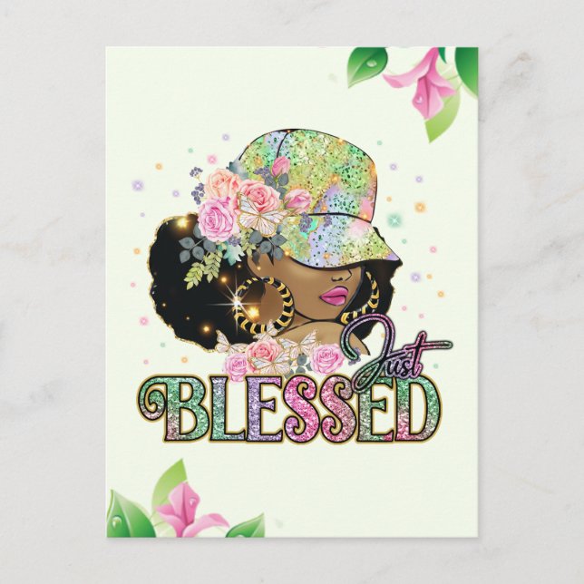 Cartes Pour Fêtes Annuelles Juste béni, croyez en Dieu, faites confiance à Jés (Devant)