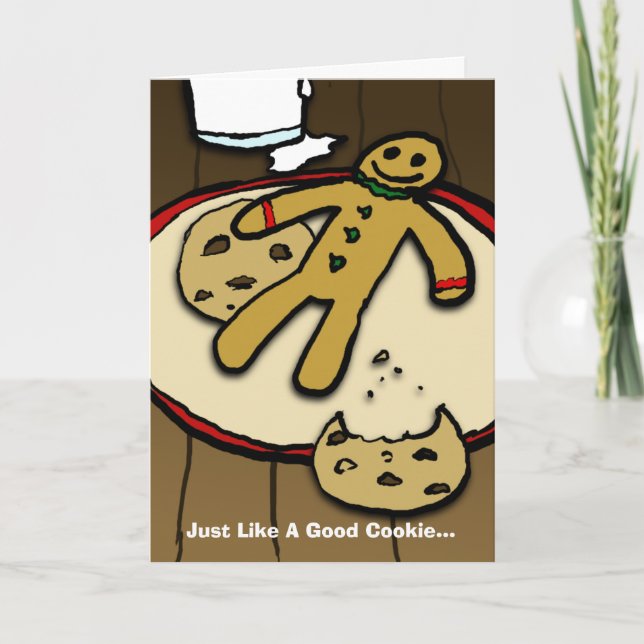 Cartes Pour Fêtes Annuelles Juste comme un bon biscuit… (Devant)
