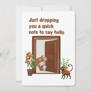 Cartes Pour Fêtes Annuelles Juste passer dire bonjour !