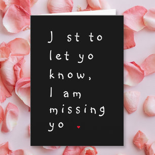 Cartes Pour Fêtes Annuelles Juste pour te faire savoir que tu me manques chéri