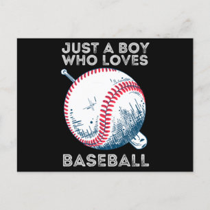 Cartes Pour Fêtes Annuelles Juste un garçon qui aime baseball Batter baseball 