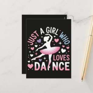 Cartes Pour Fêtes Annuelles Juste une fille qui aime la danse