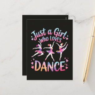 Cartes Pour Fêtes Annuelles Juste une fille qui aime la danse