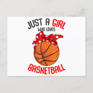 Cartes Pour Fêtes Annuelles Juste une fille qui aime la fille de basket-ball