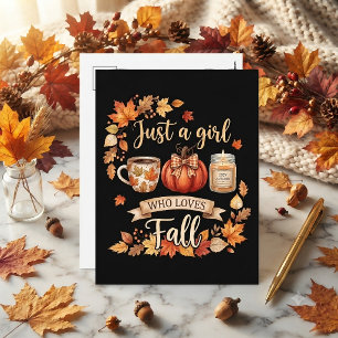 Cartes Pour Fêtes Annuelles Juste une fille qui aime le café de la saison d'au