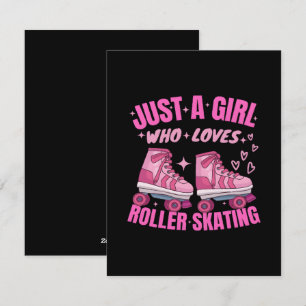 Cartes Pour Fêtes Annuelles Juste Une Fille Qui Aime Le Patinage À Roulettes
