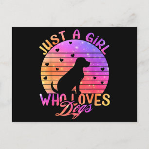 Cartes Pour Fêtes Annuelles Juste Une Fille Qui Aime Les Chiens