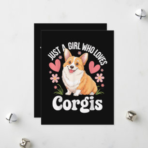 Cartes Pour Fêtes Annuelles Juste une fille qui aime les Corgis
