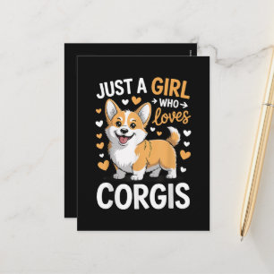 Cartes Pour Fêtes Annuelles Juste une fille qui aime les Corgis