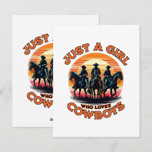 Cartes Pour Fêtes Annuelles Juste une fille qui aime les cowboys