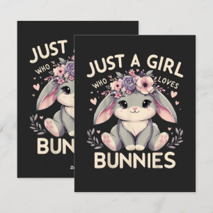 Cartes Pour Fêtes Annuelles Juste une fille qui aime les lapins