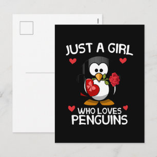 Cartes Pour Fêtes Annuelles Juste une fille qui aime les pingouins