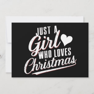 Cartes Pour Fêtes Annuelles Juste une fille qui aime Noël