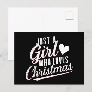 Cartes Pour Fêtes Annuelles Juste une fille qui aime Noël