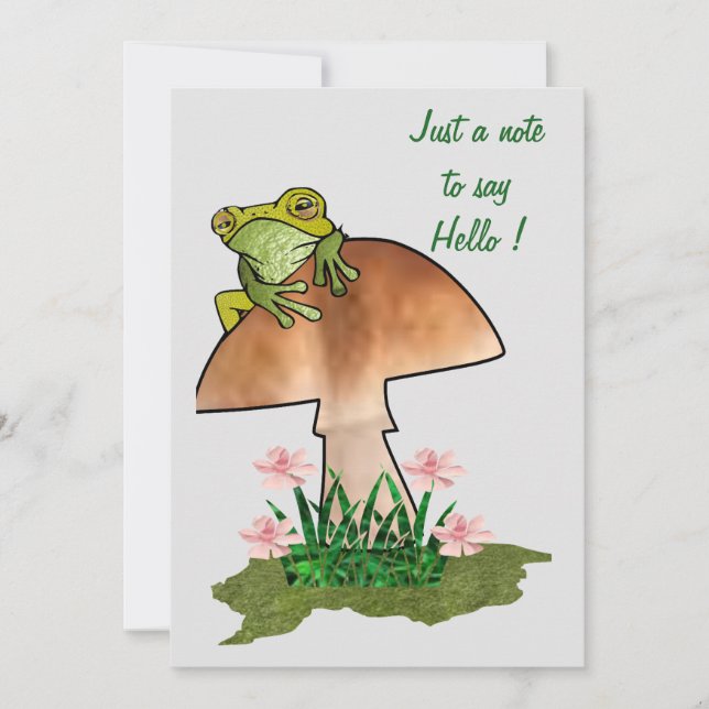 Cartes Pour Fêtes Annuelles Juste une note pour dire bonjour! (Devant)