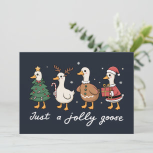 Cartes Pour Fêtes Annuelles Juste une oie joyeuse Noël Canard Vacances Xmas 