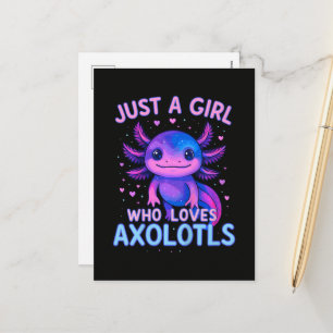 Cartes Pour Fêtes Annuelles Juste une personne qui aime les axolotls