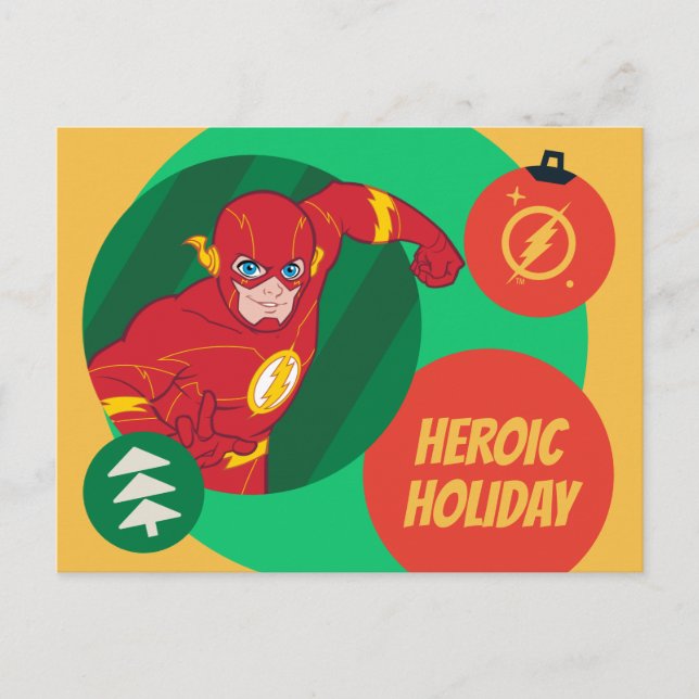 Cartes Pour Fêtes Annuelles Justice League The Flash Holiday Bauble (Devant)