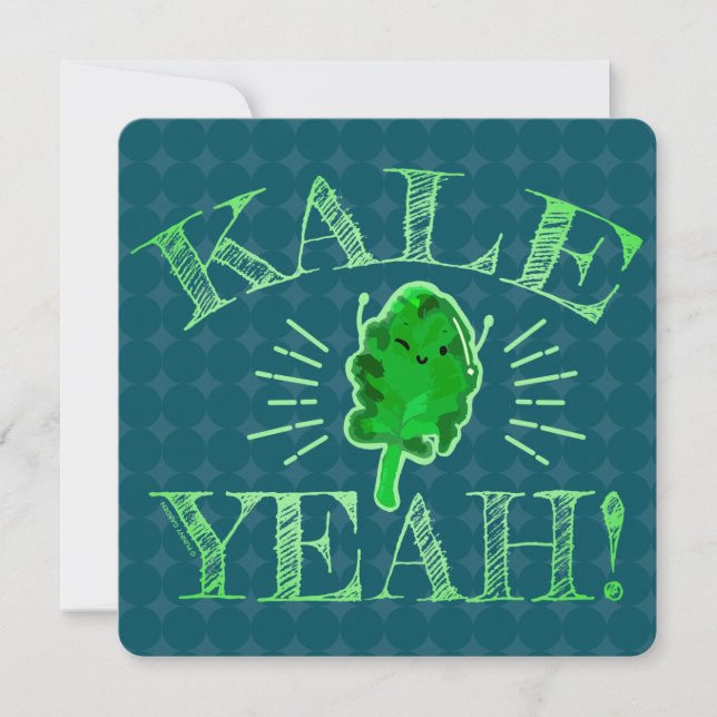Cartes Pour Fêtes Annuelles Kale Ouais ! - Kale Pun (Devant)