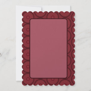 Cartes Pour Fêtes Annuelles Kaleidoscope Sangria Rose Ondulée Foncé
