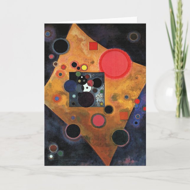 Cartes Pour Fêtes Annuelles Kandinsky - Accent en rose, (Devant)