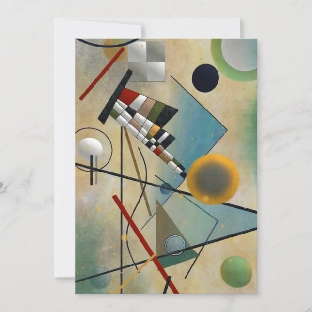 Cartes Pour Fêtes Annuelles Kandinsky Composition Peinture Abstraite (Devant)
