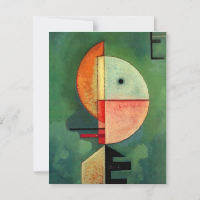 Cartes Pour Fêtes Annuelles Kandinsky peinture Abstraite ascendante (Devant)