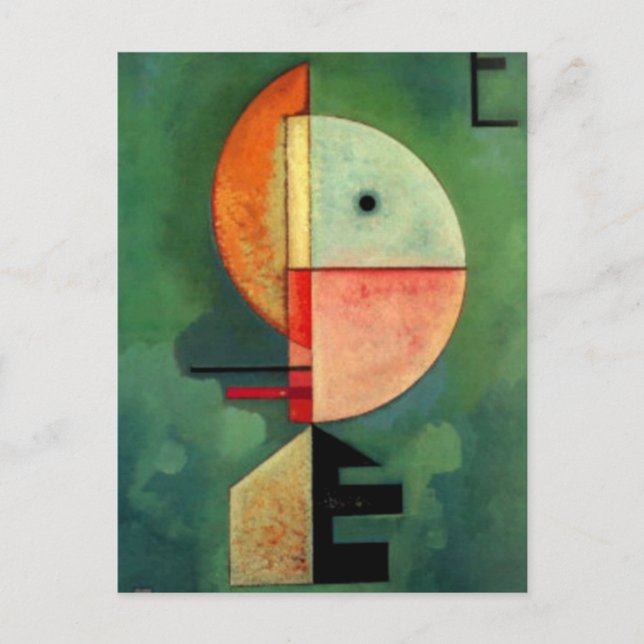 Cartes Pour Fêtes Annuelles Kandinsky peinture Abstraite ascendante (Devant)