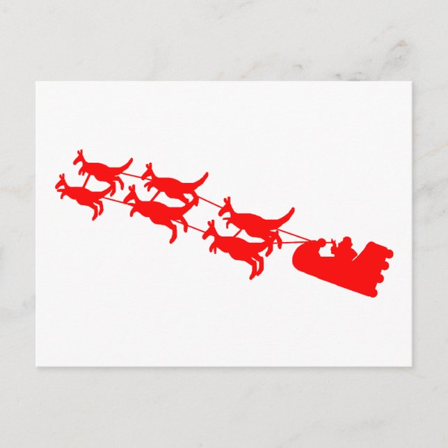 Cartes Pour Fêtes Annuelles Kangaroo Sleigh (Devant)