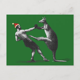 Cartes Pour Fêtes Annuelles kangourou de boxe noël