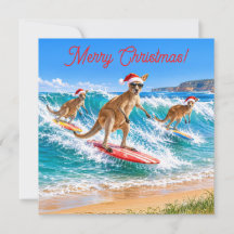 Kangourou de Noël surfant à Bells Beach