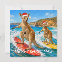 Kangourou de Noël surfant à Bells Beach