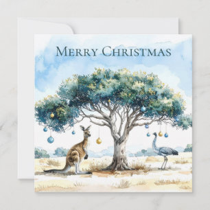 Cartes Pour Fêtes Annuelles Kangourou et Émeu Noël Gumtree Boules