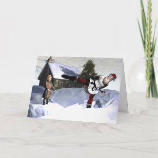Cartes Pour Fêtes Annuelles Karate Claus