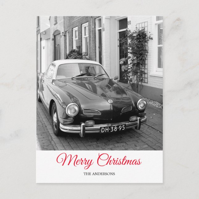 Cartes Pour Fêtes Annuelles Karmann Ghia Voiture de Collection Joyeux Noël (Devant)