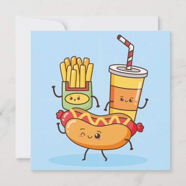 Cartes Pour Fêtes Annuelles Kawaii (Devant)