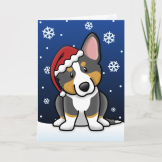 Cartes Pour Fêtes Annuelles Kawaii BT Cardigan Welsh Corgi Christmas Card