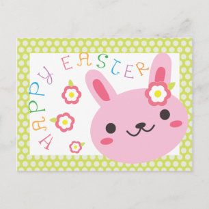 Cartes Pour Fêtes Annuelles Kawaii Bunny - Bonne Pâques